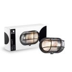 D'Lite Wandlamp Ecco Zwart Ovaal | IP44 - Geschikt voor 1x E27