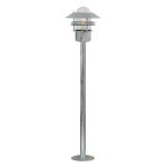Nordlux Blokhus Sokkel Lamp Staal en Glas Grijs | IP54 - Geschikt voor E27