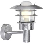 Nordlux Lønstrup 22 Wandlamp Staal en Glas Grijs | 220mm - IP44 - Geschikt voor E27