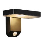Nordlux Solar Wandlamp Rica Vierkant Zwart 4.5W 450lm - 830 Warm Wit | Bewegings- en Lichtsensor