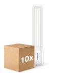 Voordeelpak 10x Philips CorePro PL-L LED Lamp EM/Mains 8W - 840 Koel Wit | 4-Pin - Vervangt 18W
