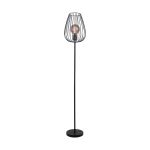 Eglo Vloerlamp Newtown Staal Zwart | IP20 - Geschikt voor 1x E27 