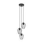 Eglo Hanglamp Newtown Staal Zwart | IP20 - Geschikt voor 3x E27 