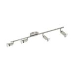Eglo Plafondlamp Buzz-LED Staal Satijn Nikkel 4x2.8W 4x250lm - 830 Warm Wit | IP20 - Incl. 4x GU10