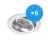 Voordeelpak 6x Noxion Inbouw Spot Vision MR16 Kantelbaar Aluminium | Zaagmaat 69mm - GU10 Fitting