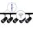 Bright Choice Complete Set 1-Fase Rail 3 Meter Zwart | incl. 5x Spot + GU10 2700K 3W Dimbaar + Eindkap, Voedingsconnector en I-Verbindingsstuk