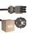Voordeelpak 50x Noxion GST - Compatibel Voedingskabel Zwart - Vrouwlijk + Schuko Europlug - 2m - 3 pole 0.75mm2