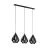 Eglo Hanglamp Carlton 5 Staal Zwart | IP20 - Geschikt voor 3x E27 