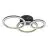 Eglo Plafondlamp Calliera Staal Zwart, Messing 20W 2500lm - 830 Warm Wit | Dimbaar