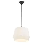 Nordlux Dicte 40 Pendelarmatuur Textiel Wit | Geschikt voor 1x E27